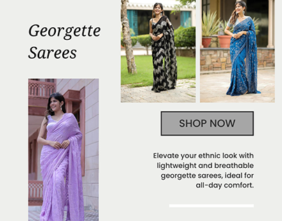 Stay Stylishly Comfortable: Georgette Sarees Unveiled