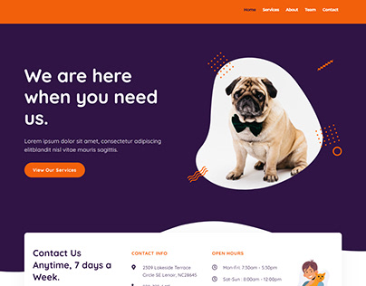 Vetcare Pet _ Animal Clinics - Landing page