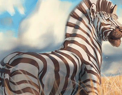 Lion + zebra
