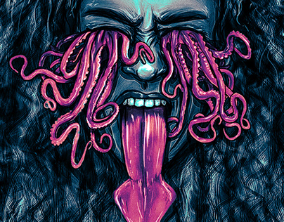 Squid tongue, tentacle eyes