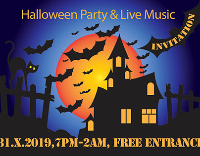 Flyer design for halloween party