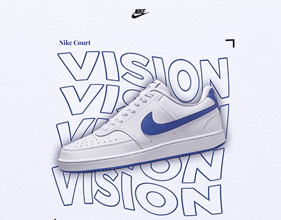 Nike Court Vision Low Poster Design