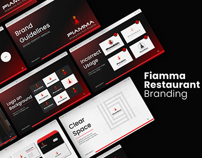 Fiamma Restaurant Brand Identity Adobe Illustrator