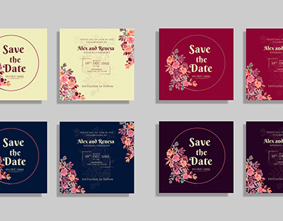 Save The Date Wedding Invitation Card - Design