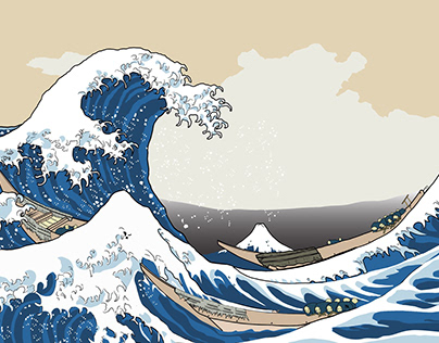 "The Great Wave Off Kanagawa" Recreation