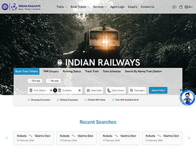Indian Railways Website Redesign.