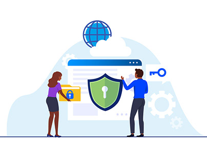 cloud security concept website illustration 1