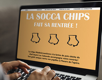 Site web fictif Socca chips