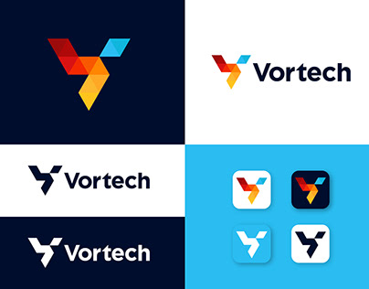 Modern V Letter | Tech | Technology - Logo Design
