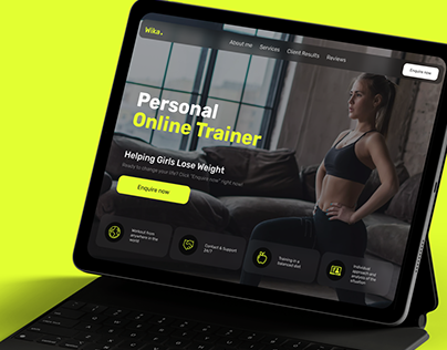UI/UX Online Fitness trainer Gym Landing Page
