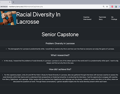 Senior Capstone: Unity On and Off the Field