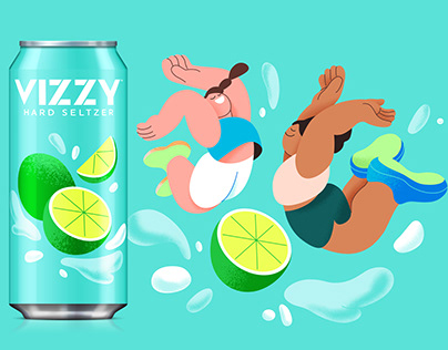 Hard Seltzer Marketing Campaign Illustrations