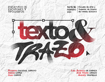 Diseño ficticio | Cartel "Texto y Trazo".