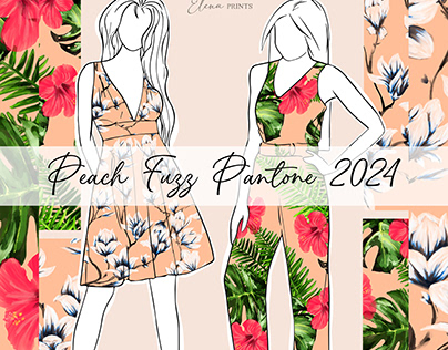 PANTONE 2024 Peach Fuzz prints