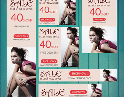 Different sizes Web banner Ads
