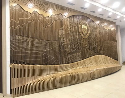 Параметрическая стена, Алматы, Казахстан.