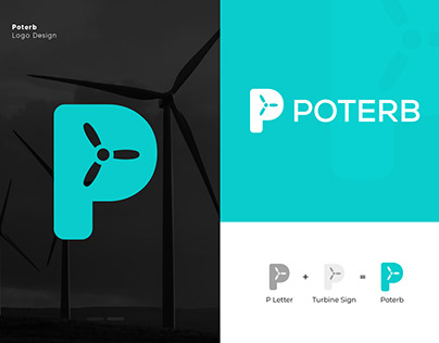 Poterb, Solar, Tech, Power, Software Logo Design