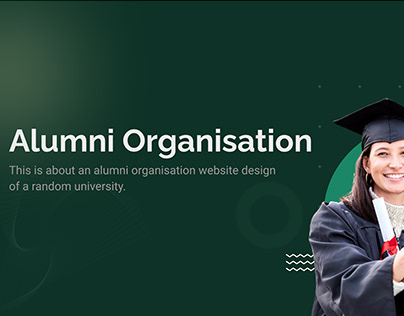 Alumni Organisation Website UI Design
