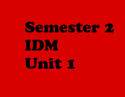 Semester 2 IDM