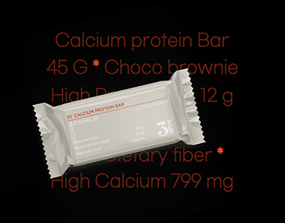 3 high calcium protein bar package designㅣ LifeN