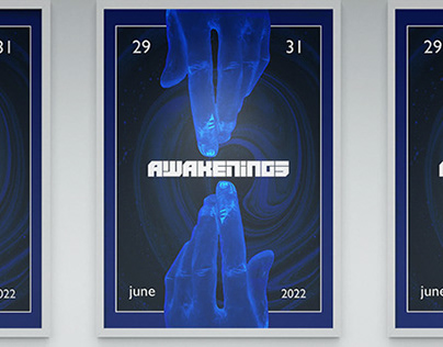 Techno music festival - Awakenings - poster idea