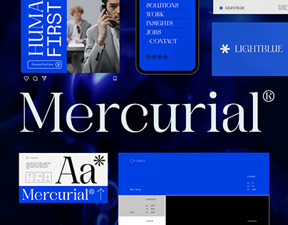 Mercurial Custom Font For Lightblue