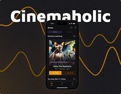 Project thumbnail - Cinemaholic Video Streaming App - UI/UX design