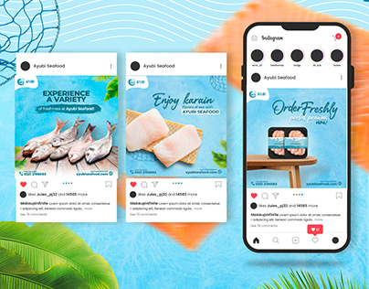 Seafood social media design