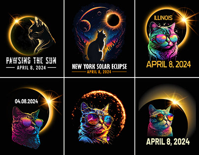 2024 Solar Eclipse T-Shirt Design