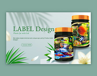 Product Label Design for Plastic Jar with Lid