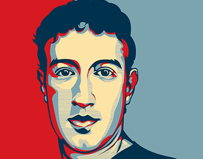 Mark Zuckerberg Poster Illustration