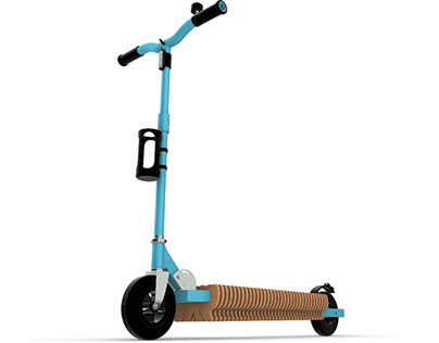 kick scooter made of mdf and steel