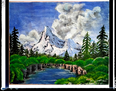 Lake side painting 🎨