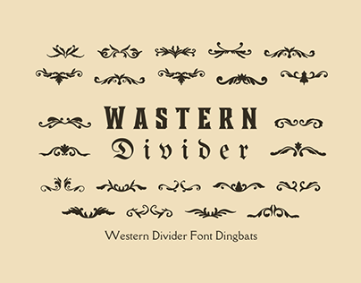 Wastern Divider - Dingbat Font ( Demo )