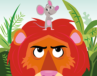 Ilustração Livro - O Leão e o Ratinho