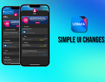 Lebara app UI Changes.