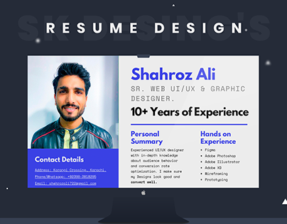 UI/UX & Graphic Designer Resume