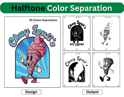 Halftone Color Separation For Screen Printing