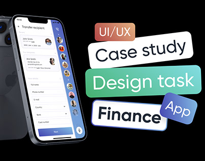 UI/UX Design task. Finance app case study