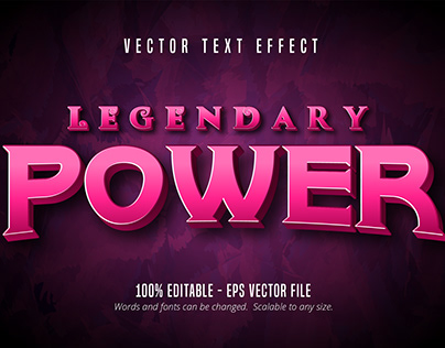 Legendary power text effect