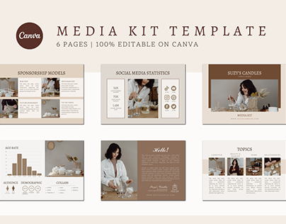 Earthy Candles | MEDIA KIT CANVA TEMPLATE