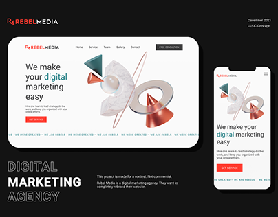 Digital Marketing Agency, UI UX Design, Landing Page
