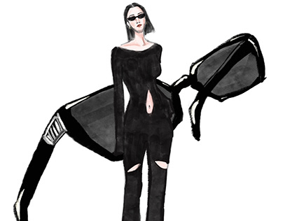 Project thumbnail - Miyoshi Ayaka fashion illustration 🖤