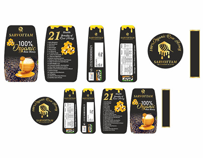 Product Label Design Honey
