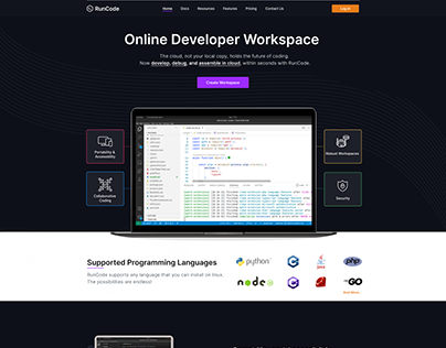 Runcode - Online Developer Workspace.