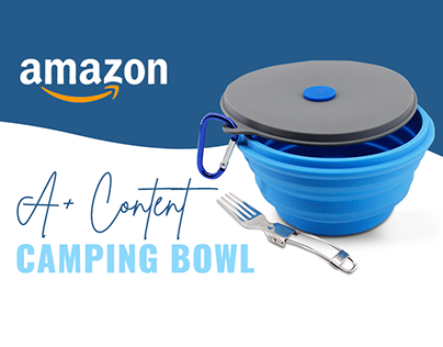 Amazon A+/EBC content Collapsible Silicone Camping Bowl