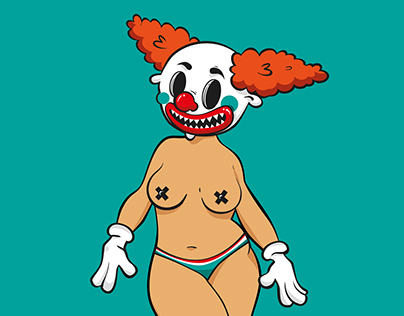 Illustrarion character. Clown