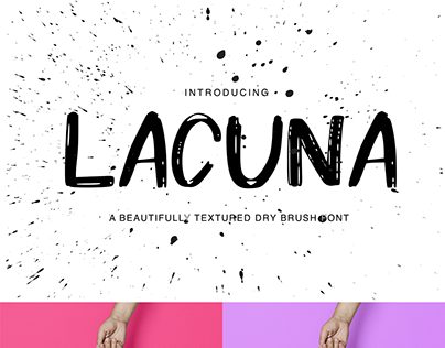 Lacuna - a beautifully textured dry brush font