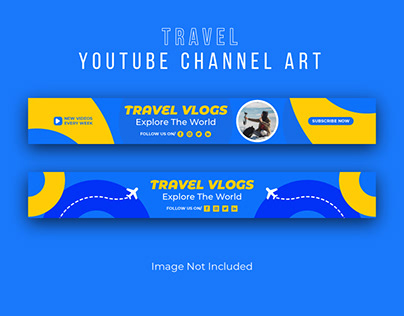 Travel Youtube Channel Art Cover Design