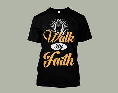 Walk by faith religious tshirt